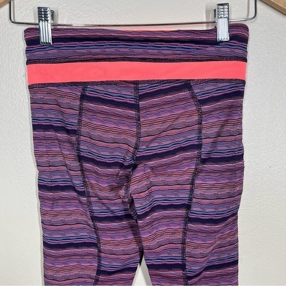 Lululemon Inspire Tight II Leggings Space Dye Twist Naval Blue Very Light Flare - Picture 6 of 9